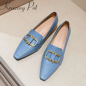 Krazing pot genuine leather small square toe thin high heels metal decoration women shoes beauty lady summer shallow pumps L93
Krazing pot genuine leather small square toe thin high heels metal decoration women shoes beauty lady summer shallow pumps L93