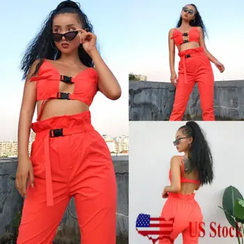 Fashion Tops Women Crop Top Tank Top +Long Cargo Pants Set 2pcs Outfits Casual Tracksuit US
Fashion Tops Women Crop Top Tank Top +Long Cargo Pants Set 2pcs Outfits Casual Tracksuit US