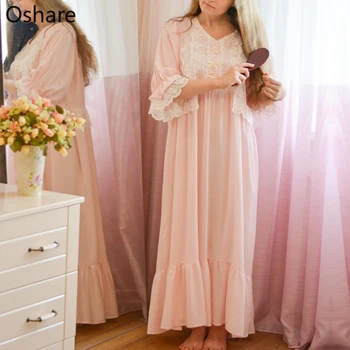NEW Loose Nightgown Women Long Nightdress Sleepwear Ladies Princess Sleepwear Ankle Length Nightwear Dress Clothes
NEW Loose Nightgown Women Long Nightdress Sleepwear Ladies Princess Sleepwear Ankle Length Nightwear Dress Clothes