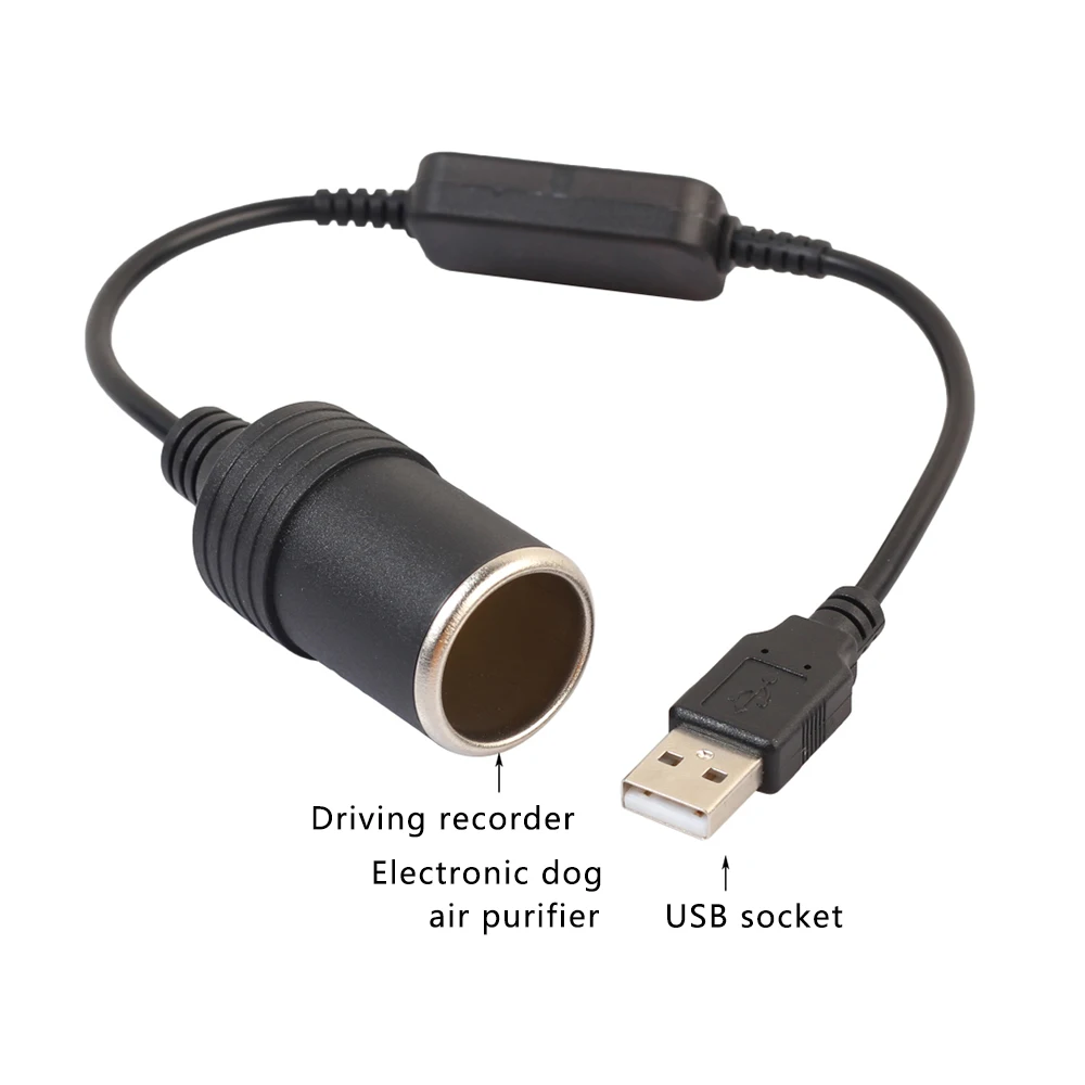 Converter Adapter Wired Controller USB Port to 12V Car Cigarette Lighter Female Socket Power Cord for Xiaomi Power Bank DVR
Converter Adapter Wired Controller USB Port to 12V Car Cigarette Lighter Female Socket Power Cord for Xiaomi Power Bank DVR