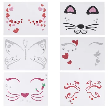6Pcs Decals Halloween DIY Make-up Costume Party Body Sticker Glittering Sticker Temporary Decal Face Sticker for Kids
6Pcs Decals Halloween DIY Make-up Costume Party Body Sticker Glittering Sticker Temporary Decal Face Sticker for Kids