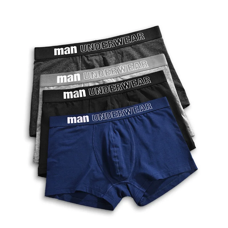 Трусы-боксеры мужские хлопковые одноцветные плавки | Мужская одежда