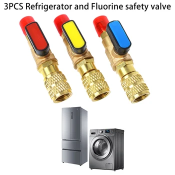 3pcs/set Brass Straight Ball Valves 1/4" Male To 5/16" Female SAE Refrigerant Hose Straight Ball Valve AC Charging Hoses
3pcs/set Brass Straight Ball Valves 1/4" Male To 5/16" Female SAE Refrigerant Hose Straight Ball Valve AC Charging Hoses