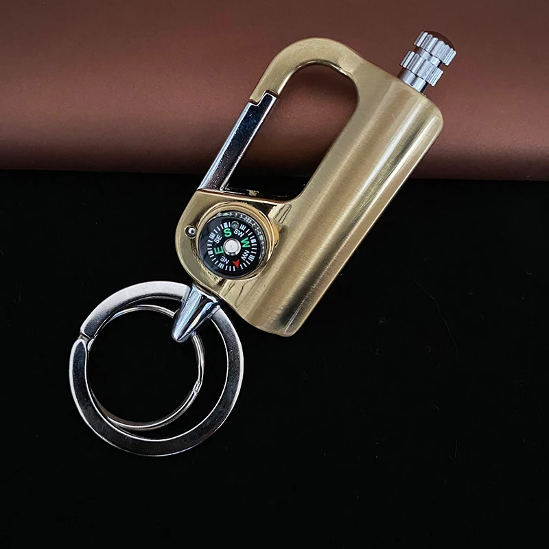Permanent Carabiner Match Lighter Outdoor Waterproof Compass Metal Gasoline Keychain Flint Lighter Fire Starter Survival Tool
Permanent Carabiner Match Lighter Outdoor Waterproof Compass Metal Gasoline Keychain Flint Lighter Fire Starter Survival Tool