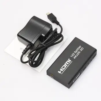 HDMI Split 1x2 Splitter 1 HDMI IN 2HDMI OUT 4Kx2K 3D 2160P Separation of Signals Output Lifting Signal for Dual Display
HDMI Split 1x2 Splitter 1 HDMI IN 2HDMI OUT 4Kx2K 3D 2160P Separation of Signals Output Lifting Signal for Dual Display
