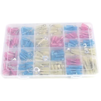 270PCS Assorted Heat Shrink Wire Connectors Set Insulated Waterproof Spade Ring Fork Butt Terminals Kit 0.4-6.0mm2
270PCS Assorted Heat Shrink Wire Connectors Set Insulated Waterproof Spade Ring Fork Butt Terminals Kit 0.4-6.0mm2