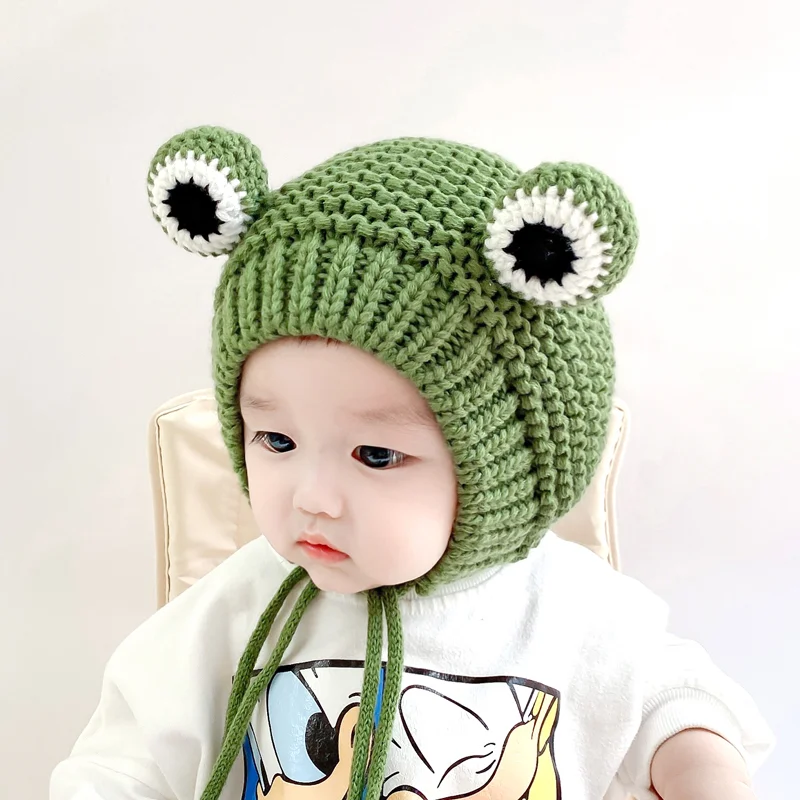 Frog Hat Kids Knit Beanie Hat, Cartoon Frog Shaped Winter Warm Hat for Baby Boys and Girls
Frog Hat Kids Knit Beanie Hat, Cartoon Frog Shaped Winter Warm Hat for Baby Boys and Girls