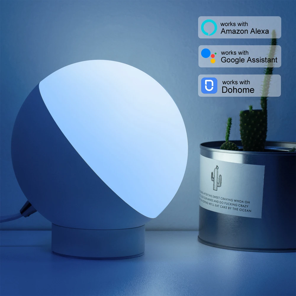 Smart WIFI Table Lamp RGB LED Desk Lamp Voice Control APP Remote Dimmable Bedroom Table Light Night Lamp with Alexa Google Home
Smart WIFI Table Lamp RGB LED Desk Lamp Voice Control APP Remote Dimmable Bedroom Table Light Night Lamp with Alexa Google Home