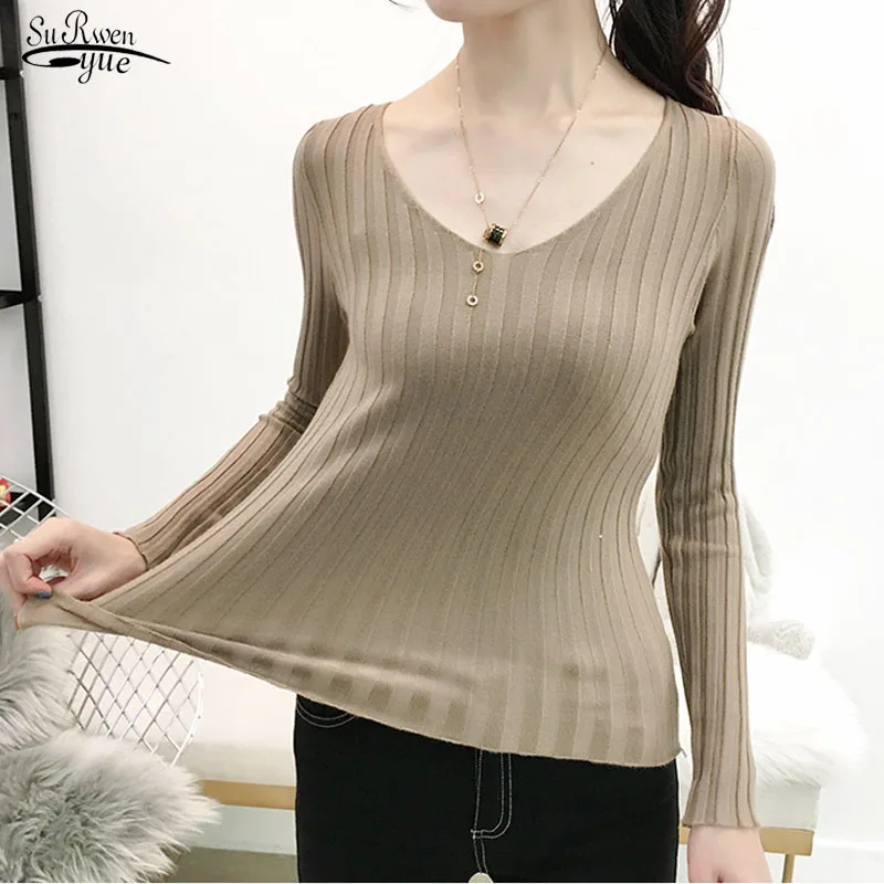 2020 Autumn V-neck Pullover sweaters For Women Casual Knitted Sweater Women Solid Office Lady Slim Winter Sweater Women 11039
2020 Autumn V-neck Pullover sweaters For Women Casual Knitted Sweater Women Solid Office Lady Slim Winter Sweater Women 11039