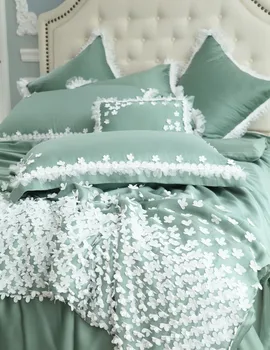 New Style Solid Color 60 Double-Sided Tencel Stereo Embroidered Quilts, 4 Pieces Viscose Slip Bare Sleeping 1.8M Bedding Article
New Style Solid Color 60 Double-Sided Tencel Stereo Embroidered Quilts, 4 Pieces Viscose Slip Bare Sleeping 1.8M Bedding Article