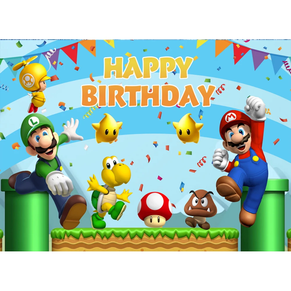 Game Super Mario Backdrops For Photo Customize Happy Birthday Baby Party Photographic Studio Background Quality Vinyl 7x5ft
Game Super Mario Backdrops For Photo Customize Happy Birthday Baby Party Photographic Studio Background Quality Vinyl 7x5ft