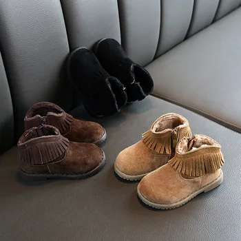Winter Girls Children's Leather Booties Fringed Princess Cotton Boots Toddler Shoes 1-3 Years Old Children's Shoes 
Winter Girls Children's Leather Booties Fringed Princess Cotton Boots Toddler Shoes 1-3 Years Old Children's Shoes