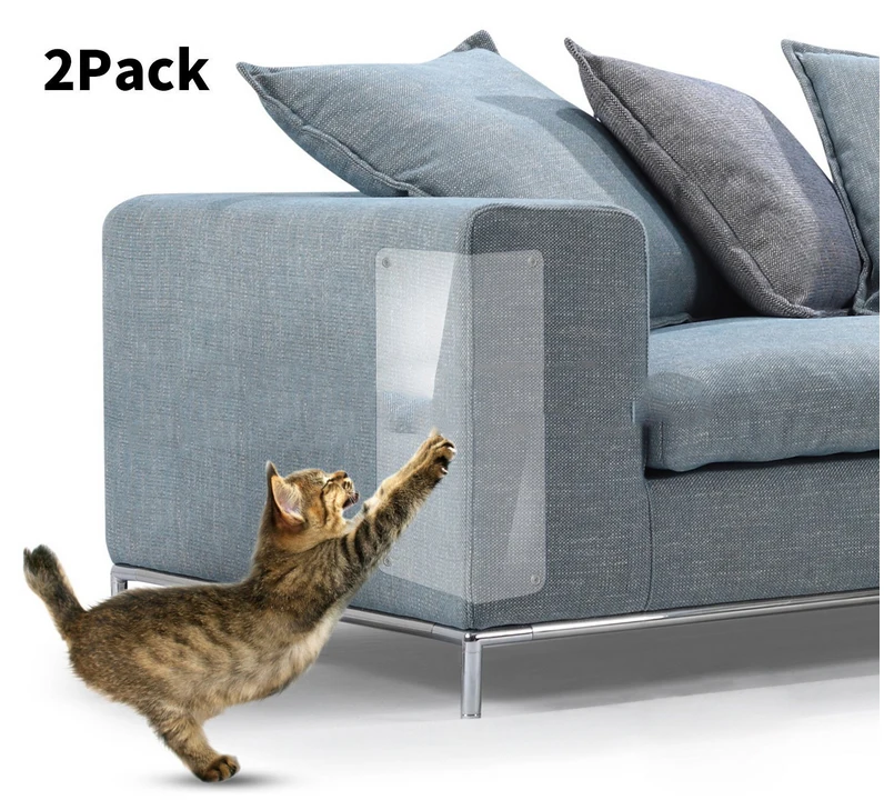 

2pcs Pet Cat Scratching Board PVC Sofa Chair Protector Mat Cat Sofa Protective Cover Pet Resistant Scratching Supplies