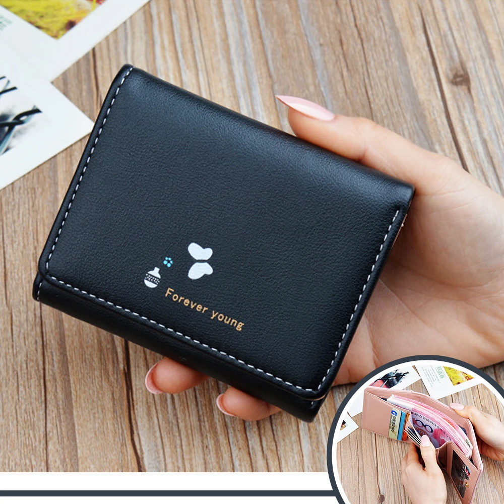 Grils Mini Cute Hasp Purse Tri-Fold RFID 5Card Slot Snap Wallet ID Photo Window Soft Women Clutch Tiny Butterfly and Vase Print
Grils Mini Cute Hasp Purse Tri-Fold RFID 5Card Slot Snap Wallet ID Photo Window Soft Women Clutch Tiny Butterfly and Vase Print