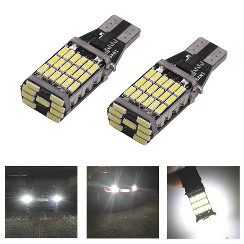 2PCS T15 W16W 45 SMD 4014 LED CANBUS NO OBC ERROR Car Backup Reserve Lights Bulb Tail Lamp Xenon White
2PCS T15 W16W 45 SMD 4014 LED CANBUS NO OBC ERROR Car Backup Reserve Lights Bulb Tail Lamp Xenon White