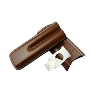 COSY MOMENT Leather Cigar Case 2 Tube Holder Travel Cigar Humidor Box with Metal Cigar Cutter Pocket Fit for COHIBA Cigars YJ122
COSY MOMENT Leather Cigar Case 2 Tube Holder Travel Cigar Humidor Box with Metal Cigar Cutter Pocket Fit for COHIBA Cigars YJ122
