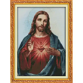 Joy Sunday Jesus Sacred Heart DIY embroidery chinese cross stitch kits patterns printed canvas needlework set DMC14CT Home decor
Joy Sunday Jesus Sacred Heart DIY embroidery chinese cross stitch kits patterns printed canvas needlework set DMC14CT Home decor