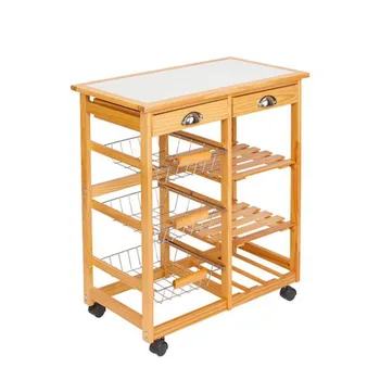 Kitchen and Dining Room Cart 2-Drawer Removable Storage Rack with Rolling Wheels Wood Color
Kitchen and Dining Room Cart 2-Drawer Removable Storage Rack with Rolling Wheels Wood Color