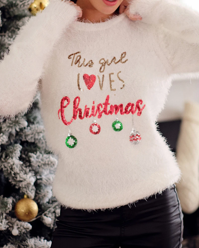 2020 Winter Warm Fashion Blouse Women Christmas Letter Heart Pattern Sequins Fluffy Top
2020 Winter Warm Fashion Blouse Women Christmas Letter Heart Pattern Sequins Fluffy Top