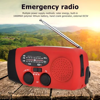 Hand-cranked Power Generation Flashlight Mobile Power Radio Solar Powered LED lighting FM AM NOAA Radio Emergency Radio
Hand-cranked Power Generation Flashlight Mobile Power Radio Solar Powered LED lighting FM AM NOAA Radio Emergency Radio