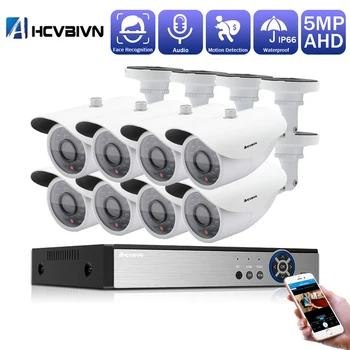 H.265 8CH AHD System 5.0MP Metal Bullet White Camera Outdoor Waterproof 6in1 Hybrid 16CH CCTV Security System Surveillance Kit
H.265 8CH AHD System 5.0MP Metal Bullet White Camera Outdoor Waterproof 6in1 Hybrid 16CH CCTV Security System Surveillance Kit