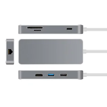 7 In 1 USB Charging Hub Type C HDMI RJ45 SD TF Connector Adapter Ethernet Port Computer Accessory For Mac USB Hubs
7 In 1 USB Charging Hub Type C HDMI RJ45 SD TF Connector Adapter Ethernet Port Computer Accessory For Mac USB Hubs