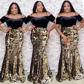 High Quality Evening Party Dress Elegant Sexy Off The Shoulder African Velvet Danshiki Sequins Nigerian Maxi Dress Sequined Robe
High Quality Evening Party Dress Elegant Sexy Off The Shoulder African Velvet Danshiki Sequins Nigerian Maxi Dress Sequined Robe