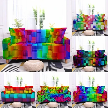 3D Colorful Block Pattern Elastic Sofa Slipcovers Universal Sofa Cover Stretch Sectional Couch Cover Sofa Cover For Living Room
3D Colorful Block Pattern Elastic Sofa Slipcovers Universal Sofa Cover Stretch Sectional Couch Cover Sofa Cover For Living Room