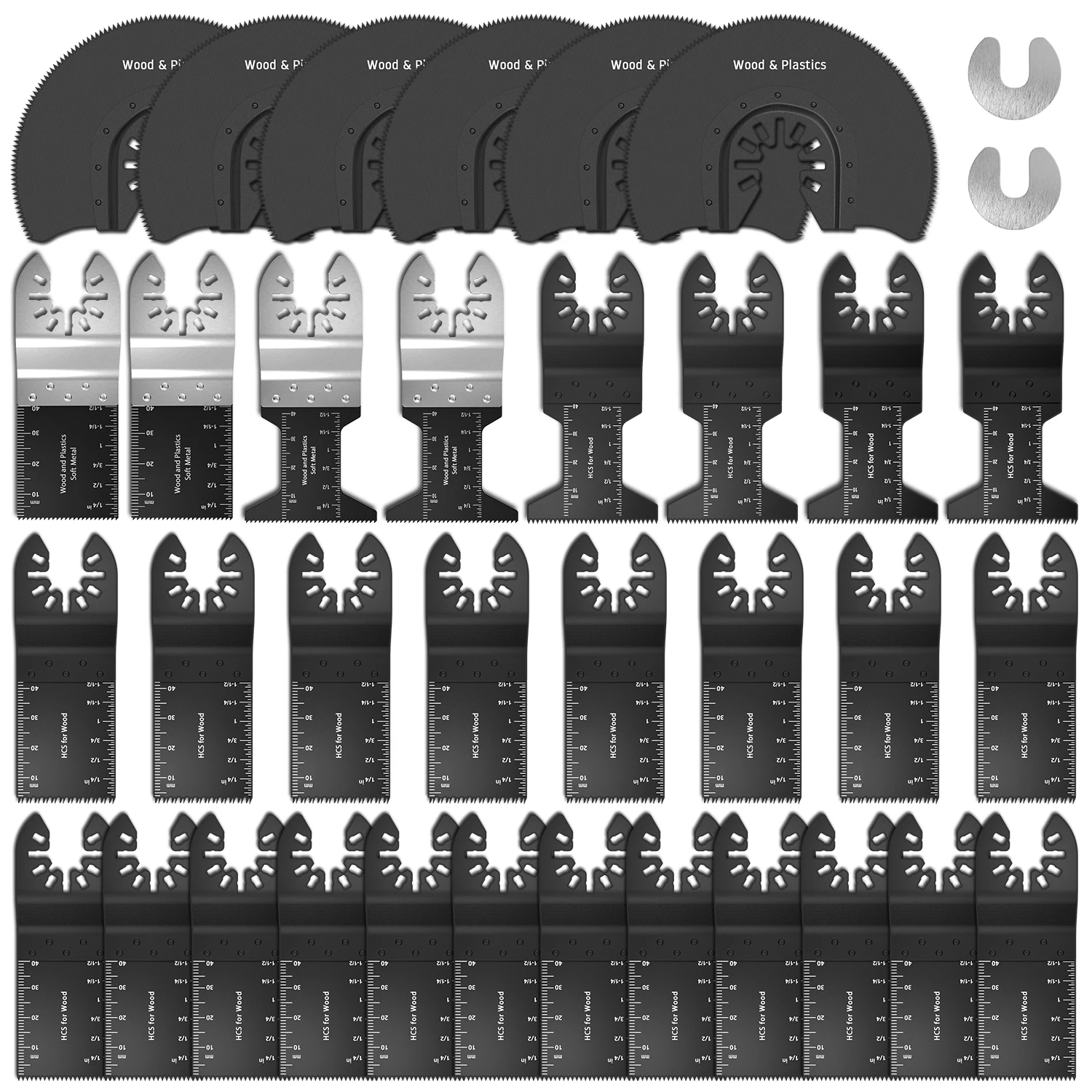52PCS Saw Blades Power Oscillating Tool Blades Cutting Multi-saw Blade Swing Tool Blades Compatible with Swing Multi-tools
52PCS Saw Blades Power Oscillating Tool Blades Cutting Multi-saw Blade Swing Tool Blades Compatible with Swing Multi-tools