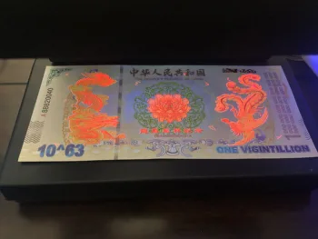 1000pcs Chinese Dragon and Phoenix ONE Vigintillion Paper Banknotes Red box set Not Currency Anti-Fake Bills Collectibles
1000pcs Chinese Dragon and Phoenix ONE Vigintillion Paper Banknotes Red box set Not Currency Anti-Fake Bills Collectibles