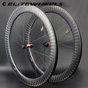 

ELITEWHEELS 700C Aero Bicycle Carbon Wheels Tubular Clincher Tubeless Rim DT Swiss 240S Hub 20-24H Road Bike Bicycle Wheelset