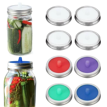 4PCS Fermentation Lids Silicone Canister Cover Sealing Leak Proof Lid Fits for Wide Mouth Jar Home Kitchen Favors
4PCS Fermentation Lids Silicone Canister Cover Sealing Leak Proof Lid Fits for Wide Mouth Jar Home Kitchen Favors