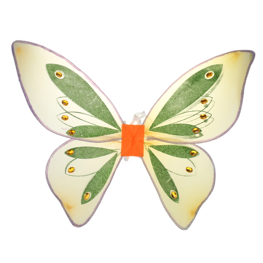 2pcs Lovely Princess Butterfly Fairy Wings Fancy Dress Up Angel Wings Ladies Girls Child Birthday Party Accessories Dance Props 2pcs Lovely Princess Butterfly Fairy Wings Fancy Dress Up Angel Wings Ladies Girls Child Birthday Party Accessories Dance Props