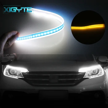 New 60cm Slim Amber Sequential Flexible LED DRL For Headlight Strip daytime running light with yellow turn signal lamp 12V 24V
New 60cm Slim Amber Sequential Flexible LED DRL For Headlight Strip daytime running light with yellow turn signal lamp 12V 24V