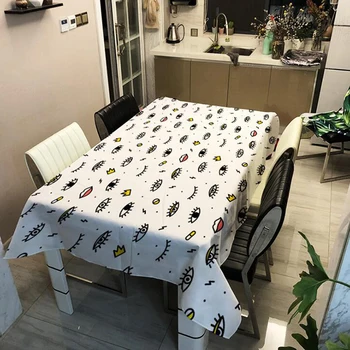 Cartoon Eyes Tablecloth Polyester New Fashion Tablecloths Printed High Quality Modern Style Tablecloths Small Fresh Tablecloth 
Cartoon Eyes Tablecloth Polyester New Fashion Tablecloths Printed High Quality Modern Style Tablecloths Small Fresh Tablecloth