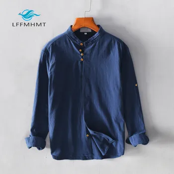 Men Spring And Autumn Fashion Brand Japan Style Solid Color Stand Collar Cotton Linen Long Sleeve Shirt Male Casual Loose Shirts
Men Spring And Autumn Fashion Brand Japan Style Solid Color Stand Collar Cotton Linen Long Sleeve Shirt Male Casual Loose Shirts