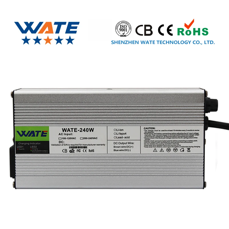 

12.6V 9A Charger Intelligent aluminum Housing is used For 3 series 12V Lithium ion Battery input 100V-240VAC WATE