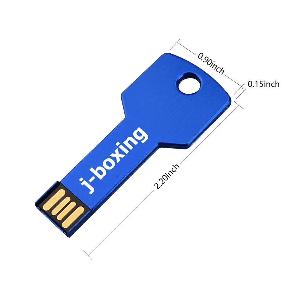 Фото Флеш-накопитель USB флеш-накопитель J-boxing синий 16 ГБ металлическая форма ключа 2 0 | USB флэш-накопители (32987308663)