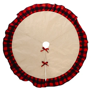 Christmas Decorations Linen Lattice Side Tree Skirt Red and Black Lattice Tree Skirt Tree Bottom Apron
Christmas Decorations Linen Lattice Side Tree Skirt Red and Black Lattice Tree Skirt Tree Bottom Apron
