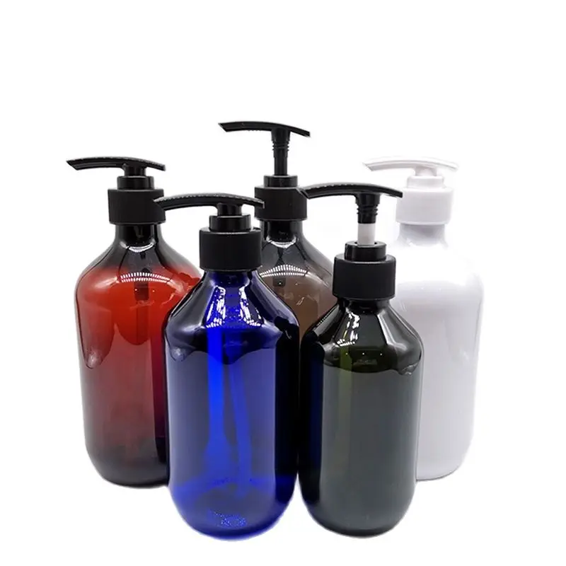 

100/150/200/300/400/500ml Lotion Pump Bottle PET Amber Hand Sanitizer Soap Dispenser Refillable Shampoo Shower Gel Bottles 10pcs