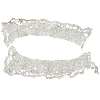 beige cotton flower cut-out lace collar charming sewing applique style 01 
beige cotton flower cut-out lace collar charming sewing applique style 01