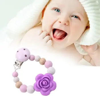 Silicone Bead Pacifier Chain Baby Bite-proof Teething Silicone Pacifier Chains Rose Pacifier Clip Baby Supplies
Silicone Bead Pacifier Chain Baby Bite-proof Teething Silicone Pacifier Chains Rose Pacifier Clip Baby Supplies