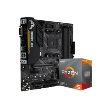 Pacote de processador cpu amd ryzen r5 3600, 6 núcleo 12 thread (r5) 7nm 3.6ghz 65w am4com asus tuf B450M-PRO gaming placa-mãe