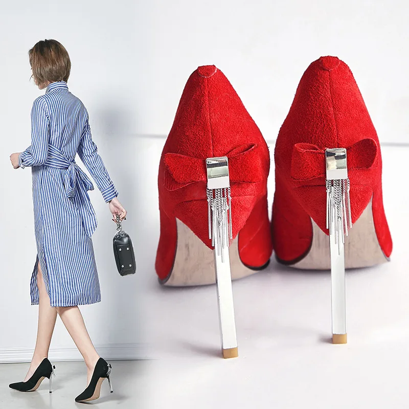 Dull Polish Sheepskin 2019 Spring New Products Red Wedding Shoes Women's Genuine Leather High Heel Shoes Sexy Thin Heeled Pointe 
Dull Polish Sheepskin 2019 Spring New Products Red Wedding Shoes Women's Genuine Leather High Heel Shoes Sexy Thin Heeled Pointe
