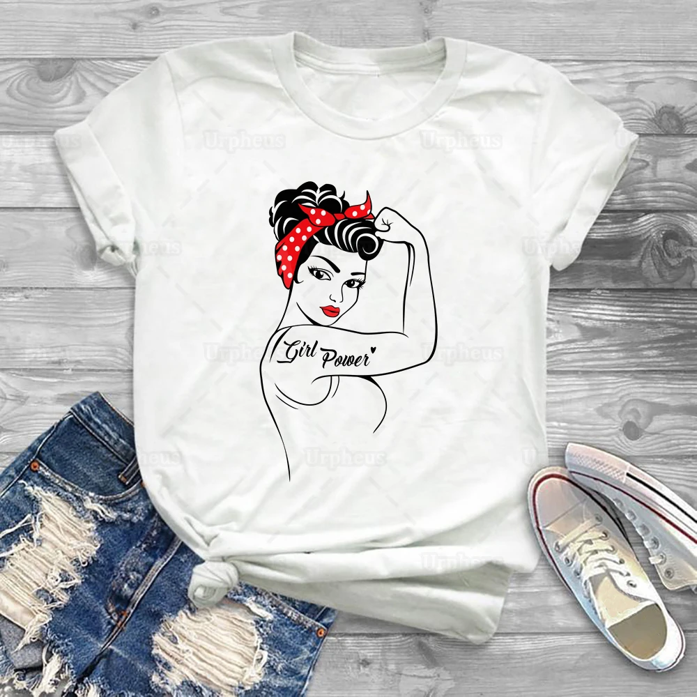 Rosie The Riveter/футболка с короткими рукавами для девочек летняя футболка из 100% хлопка
