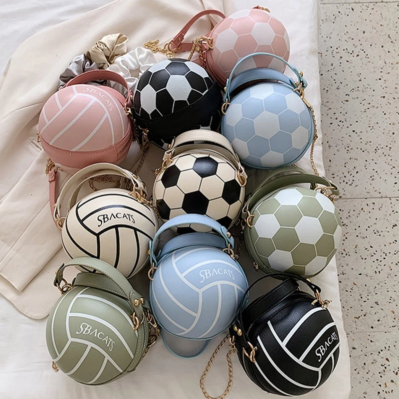 Women Ladies Football Volleyball Round Crossbody Shoulder Bag PU Leather Tote Purse Handbag Chain Purse Satchel
Women Ladies Football Volleyball Round Crossbody Shoulder Bag PU Leather Tote Purse Handbag Chain Purse Satchel