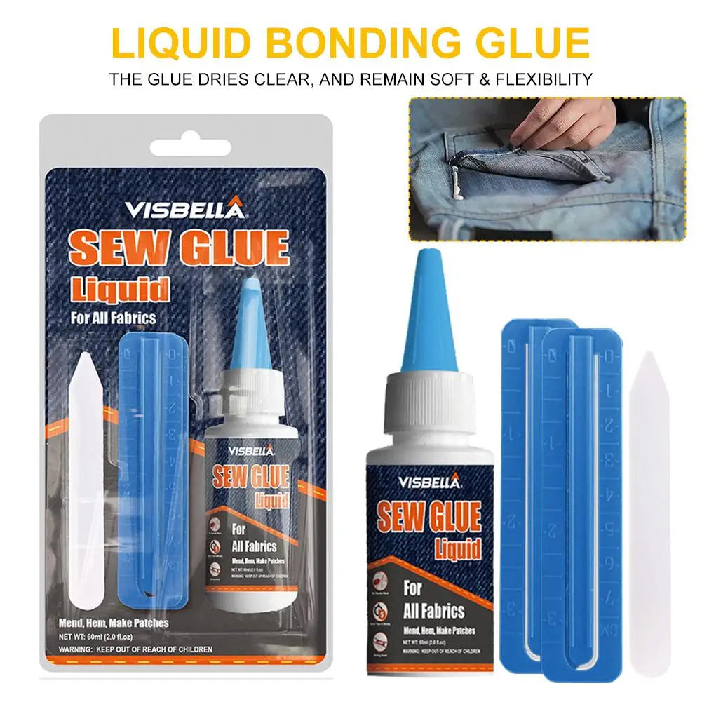 60ml Liquid Stitching Solution Kit Secure Point Glueless Sewing Quick Glue Seamless Glue Repairing Clothing
60ml Liquid Stitching Solution Kit Secure Point Glueless Sewing Quick Glue Seamless Glue Repairing Clothing