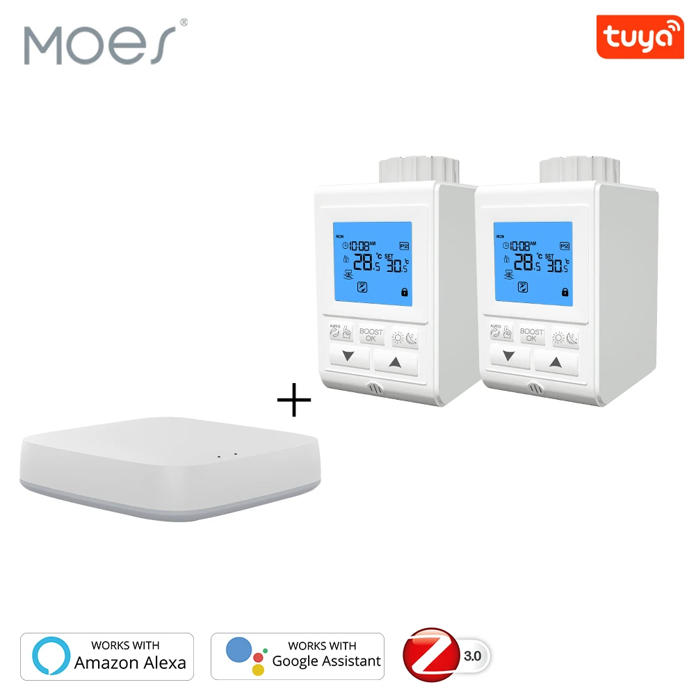 Smart TRV Thermostatic Radiator Valve Controller Zigbee Thermostat Heater Temperature Voice Control Works with Alexa Google Home
Smart TRV Thermostatic Radiator Valve Controller Zigbee Thermostat Heater Temperature Voice Control Works with Alexa Google Home