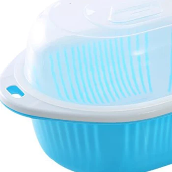 Dish Tub and Colander Set with Lid Vegetable Washer with Bowl Dishpan Strainer Basket Lettuce Washer and Dryer Water
Dish Tub and Colander Set with Lid Vegetable Washer with Bowl Dishpan Strainer Basket Lettuce Washer and Dryer Water