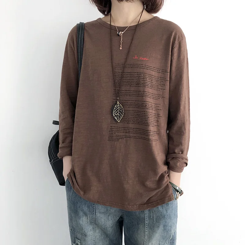 2019 Vintage Women T Shirt Cotton Bamboo Autumn Female Long Sleeve Thin Black Fashion Loose Blouse YoYiKamomo
2019 Vintage Women T Shirt Cotton Bamboo Autumn Female Long Sleeve Thin Black Fashion Loose Blouse YoYiKamomo